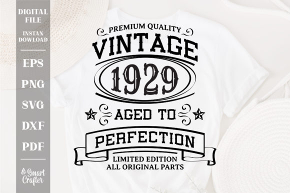 Download Vintage 1929 Aged to Perfection Svg - Premium Resources