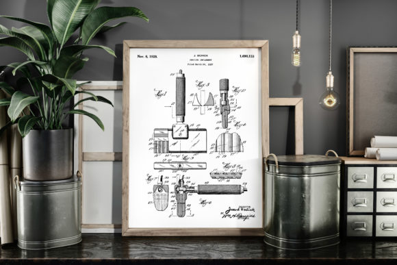 Download Shaving Implement 1928 Patent Art Poster - Premium Resources