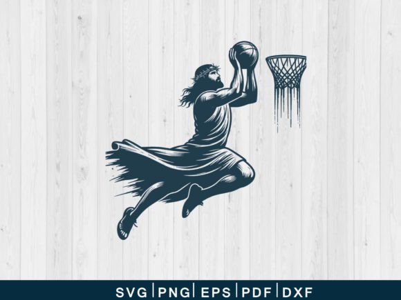 Download Jesus Playing Basketball Svg Vector File - Vector Collection