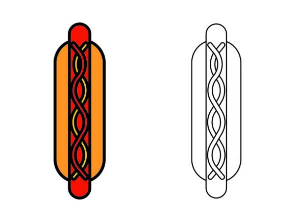 Download HotDog Kids Coloring Vector Design - Vector Collection