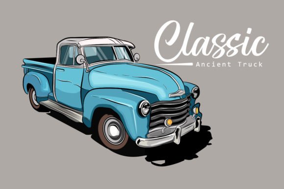 Download Classic Truck Vector Art Illustration - Vector Collection
