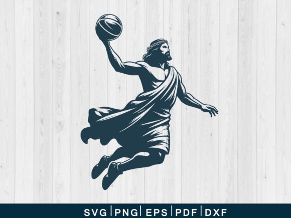 Download Jesus Playing Basketball Svg Vector File - Vector Collection